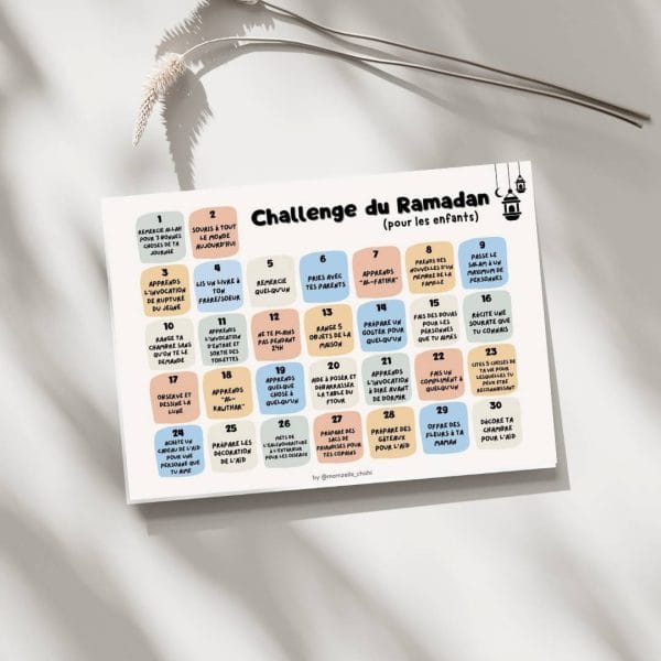 Challenge Ramadan pour les enfants (printable)