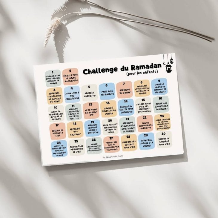 Un challenge du Ramadan pour les enfants (printable) 1 Challenge Ramadan pour les enfants (printable)